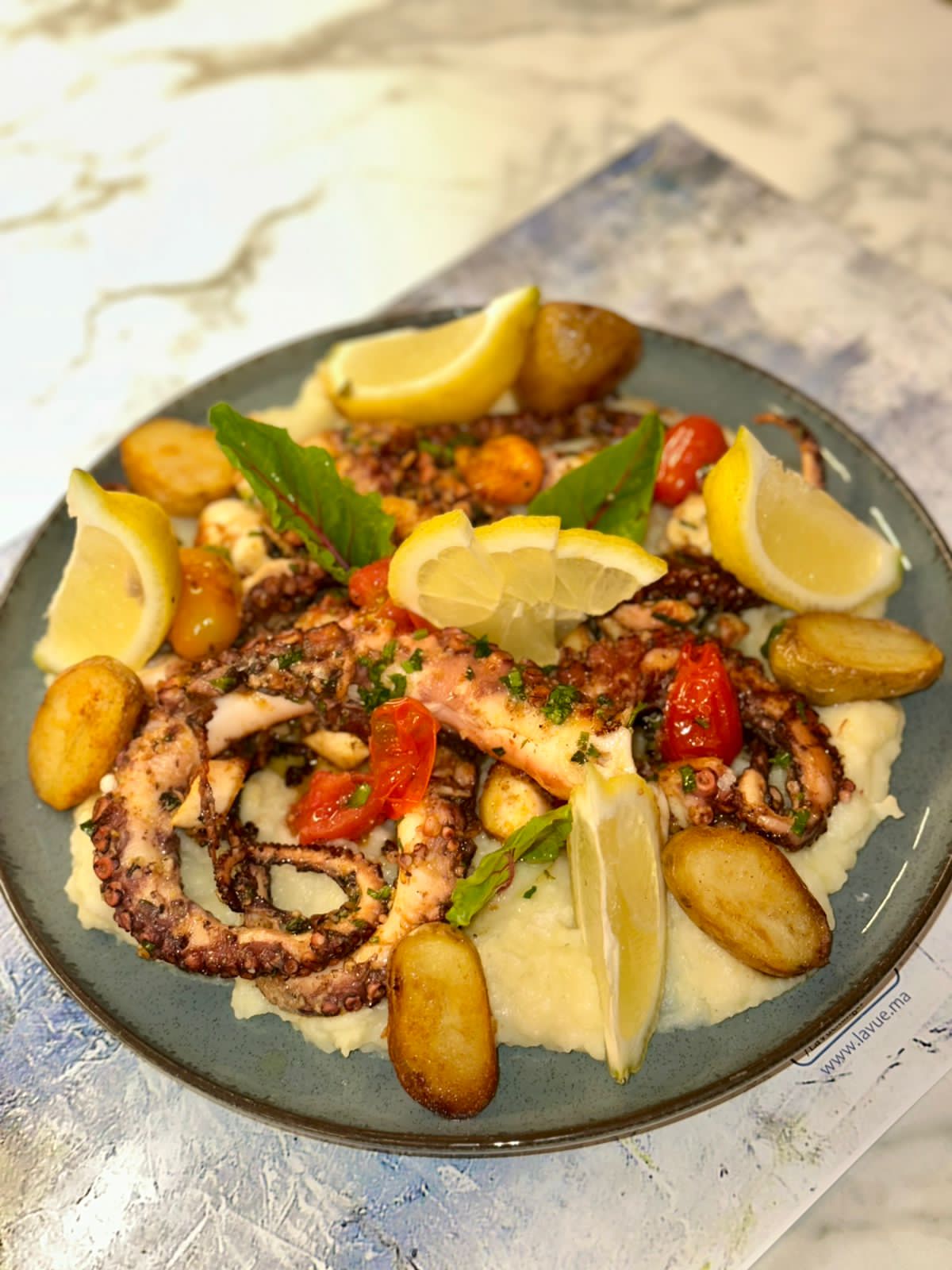 Pulpo a la Gallega Avec Purée de Pomme de Terre